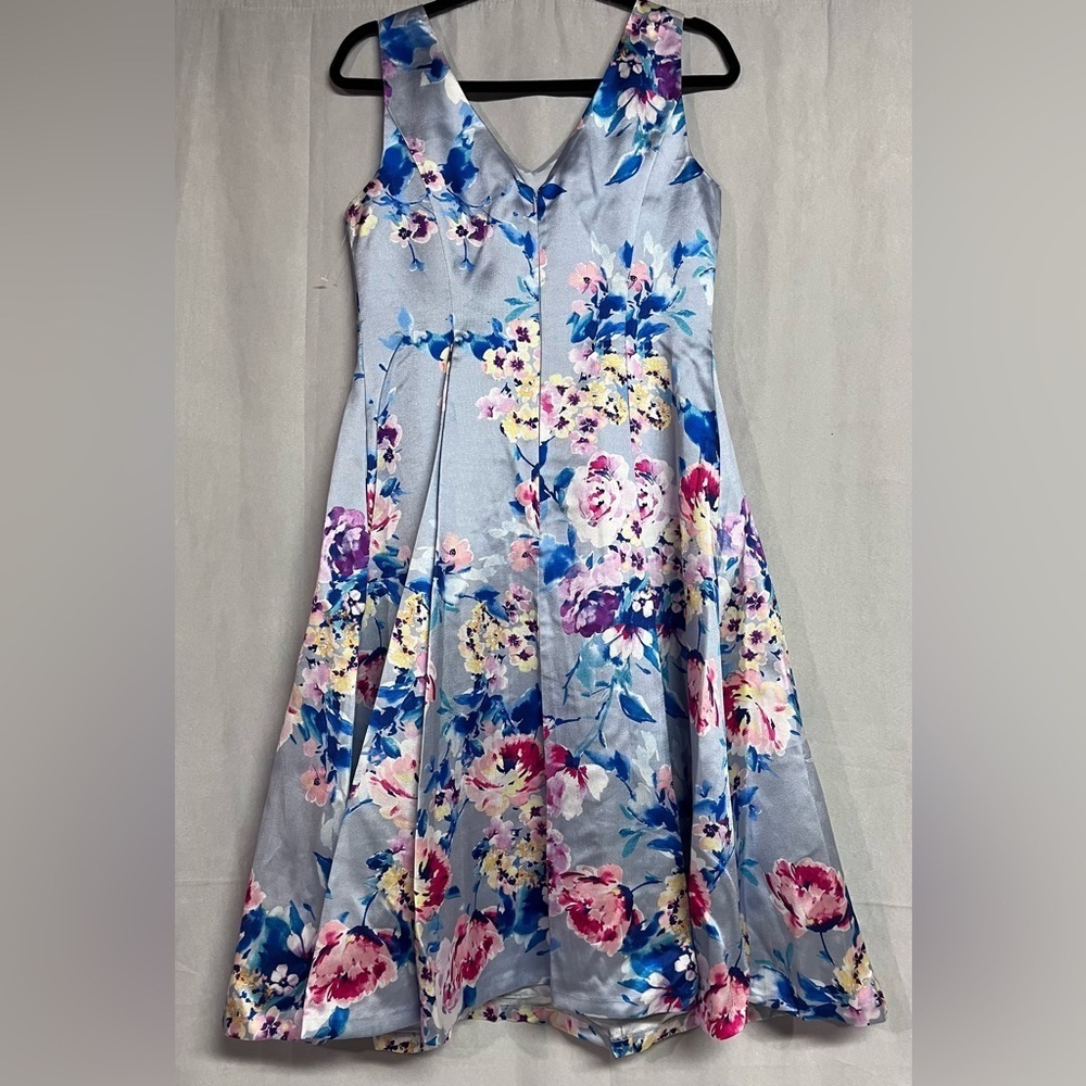 Alex Evenings Short Printed Midi Cocktail A Line Dress Size 8 NWOT - Picture 3 of 5